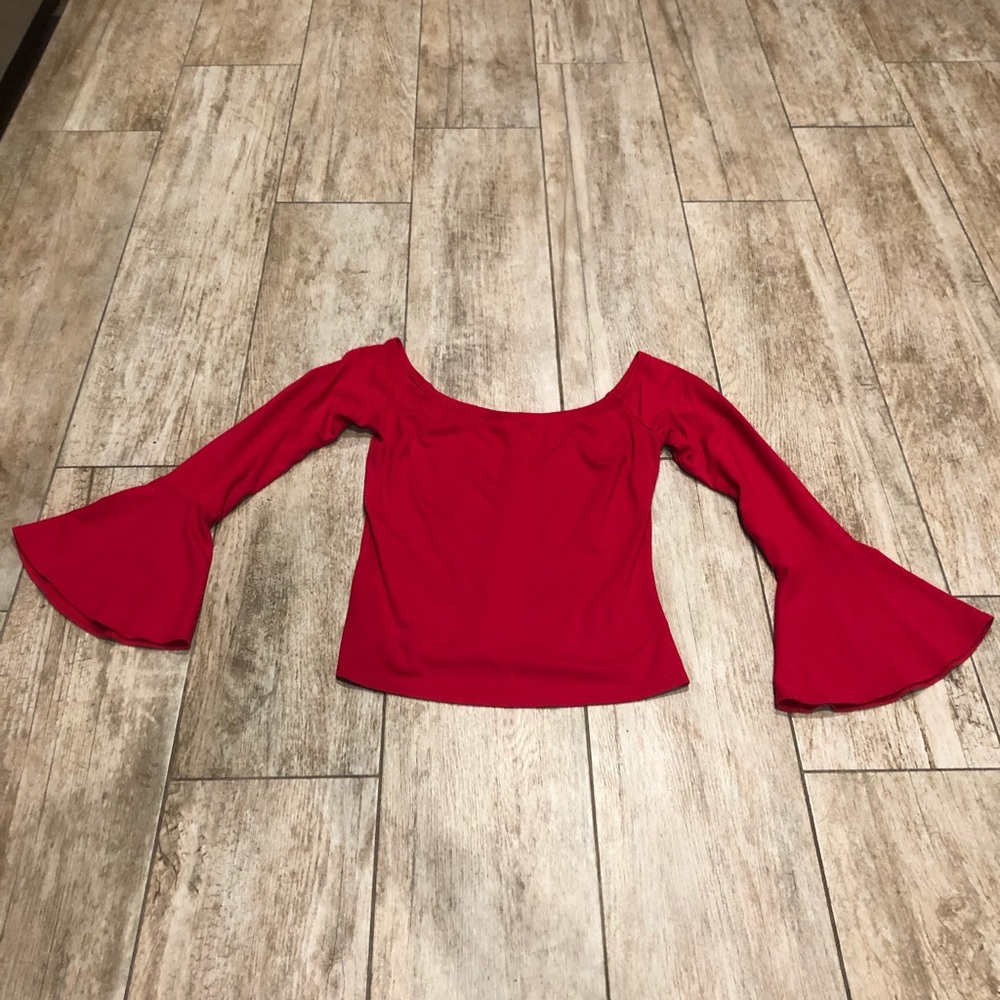 Red off the shoulder top